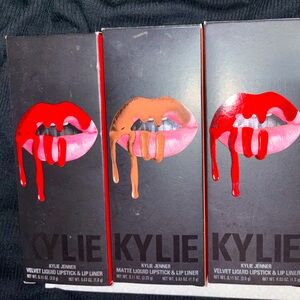Kylie Cosmetics Lip Kits x3 - Jordy, Candy K, Red Velvet